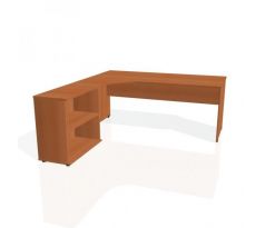 Pracovný stôl Gate, ergo, pravý, 180x75,5x200 cm, čerešňa/čerešňa