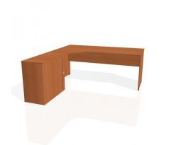 Pracovný stôl Gate, ergo, pravý, 180x75,5x200 cm, čerešňa/čerešňa