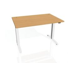 Pracovný stôl Motion, ZO, 2S, 120x70,5-120,5x80 cm, buk/biela