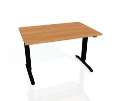 Pracovný stôl Motion, ZO, 2S, 120x70,5-120,5x80 cm, jelša/čierna