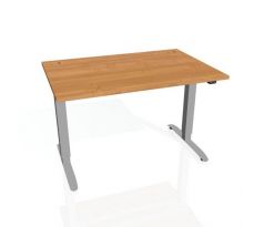 Pracovný stôl Motion, ZO, 2S, 120x70,5-120,5x80 cm, jelša/sivá
