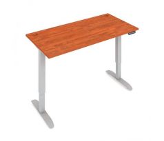 Pracovný stôl Motion, ZO, 2S, 120x70,5-120,5x80 cm, čerešňa/sivá