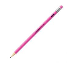 Ceruzka STABILO Swano Fluo s gumou ružová 12ks