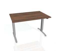Pracovný stôl Motion, ZO, 2S, 120x70,5-120,5x80 cm, orech/sivá