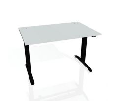 Pracovný stôl Motion, ZO, 2S, 120x70,5-120,5x80 cm, sivá/čierna