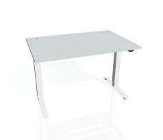 Pracovný stôl Motion, ZO, 2S, 120x70,5-120,5x80 cm, sivá/biela