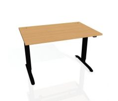 Pracovný stôl Motion, ZO, 2S, 140x70,5-120,5x80 cm, buk/čierna