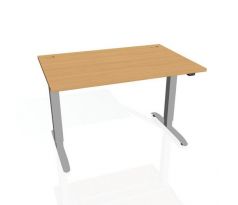 Pracovný stôl Motion, ZO, 2S, 140x70,5-120,5x80 cm, buk/sivá