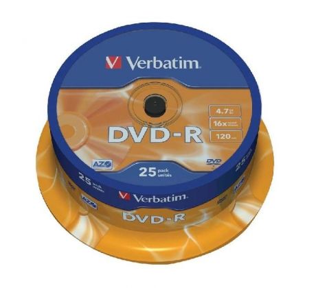 Verbatim DVD-R 16x cake25