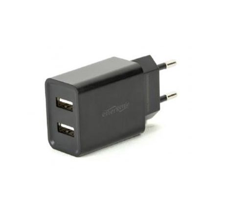 2-port universal USB charger, 2.1 A, black (EG-U2C2A-03-BK)