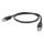 Black patch cord CAT6, molded strain relief, 50u" plugs, 3m (PP6-3M/BK)