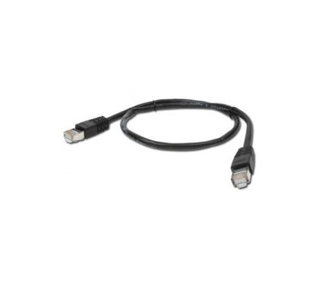 Black patch cord CAT6, molded strain relief, 50u" plugs, 3m (PP6-3M/BK)