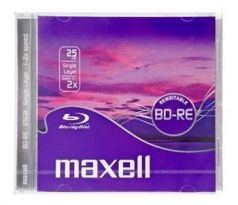 BD-RE ( Blu-ray Disc Rewrite) MAXELL SL 25GB 2X  1xJewel Case (276075)