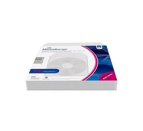 Polyprop. obálka na 1CD 50ks/bal. transparent s nelep. záložkou (EDBOX64)