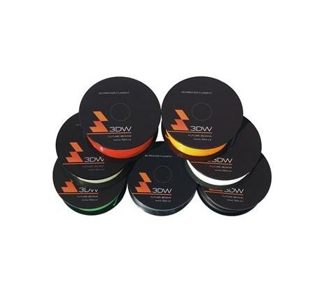 3DW - PLA Hard filament pre 3D tlačiarne, priemer struny 1,75mm, farba fluo oranžová, váha 0,5kg, teplota tlače 190-210° (D12213)