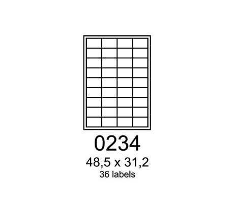 etikety RAYFILM 48,5x31,2 matné biele polyesterové laser R05020234A (100 list./A4) (R0502.0234A)