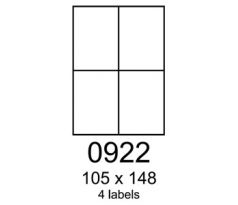 etikety RAYFILM 105x148 lesklé transparentné samolepiace laser R04000922A (100 list./A4) (R0400.0922A)