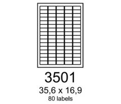 etikety RAYFILM 35,6x16,9 vysokolesklé biele laser R01193501A (100 list./A4) (R0119.3501A)