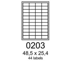 etikety RAYFILM 48,5x25,4 lesklé transparentné samolepiace laser R04000203A (100 list./A4) (R0400.0203A)