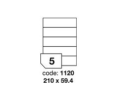 etikety RAYFILM 210x59,4 lesklé transparentné samolepiace laser R04001120F-LCUT (1.000 list./A4) (R0400.1120F-LCUT)