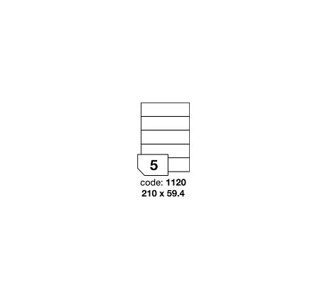 etikety RAYFILM 210x59,4 lesklé transparentné samolepiace laser R04001120F-LCUT (1.000 list./A4) (R0400.1120F-LCUT)