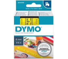 páska DYMO 43618 D1 Black On Yellow Tape (6mm) (S0720790)