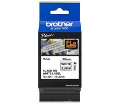 páska BROTHER FLe2511 čierne písmo, biele pred-definované štítky 21x45 Tape (24mm) (FLE2511)