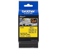 páska BROTHER FLe6511 čierne písmo, žlté pred-definované štítky 21x45 Tape (24mm) (FLE6511)