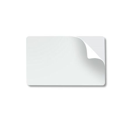 karta DATACARD biela s lepiacou vrstvou - Sticky Card (100ks) CR80 (597640-001/082266)