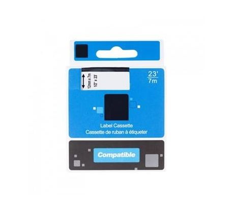 alt. páska pre DYMO 45010 , S0720500 D1 Black On Transparent Tape (12mm) (ECO-45010)