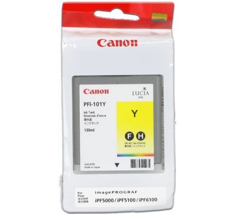 kazeta CANON PFI-101Y Yellow pre iPF 5000/5100/6000s/6100 (130 ml) (0886B001)