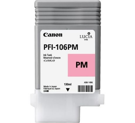 kazeta CANON PFI-106PM Photo Magenta pre iPF 6300/6300s/6350/6400/6400s/6450 (130ml) (6626B001)