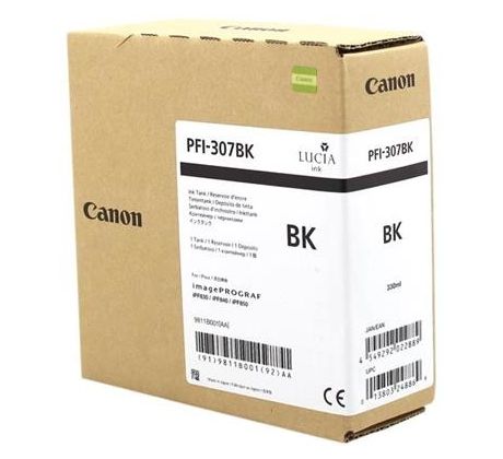 kazeta CANON PFI-307BK black iPF 830/840/850 (330 ml) (9811B001)