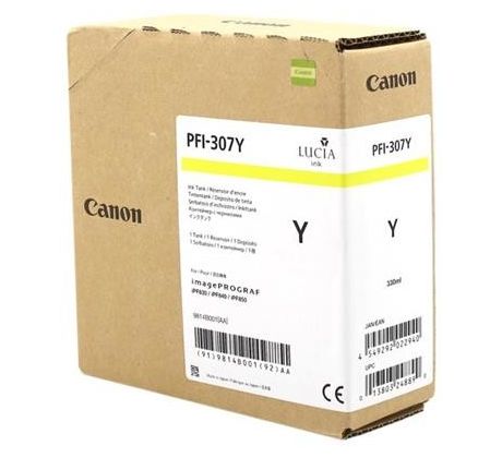 kazeta CANON PFI-307Y yellow iPF 830/840/850 (330 ml) (9814B001)