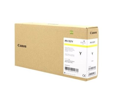 kazeta CANON PFI-707Y yellow iPF 830/840/850 (700 ml) (9824B001)
