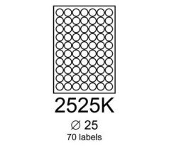 etikety RAYFILM 25mm kruh lesklé transparentné samolepiace inkjet R04662525KB-LCUT (50 list./A4) (R0466.2525KB-LCUTA4)