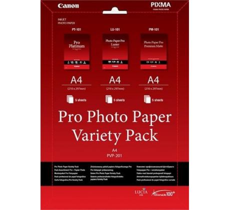 Canon Papier Pro Variety Pack PVP-201 A4 5+5+5ks (PVP201) (6211B021)