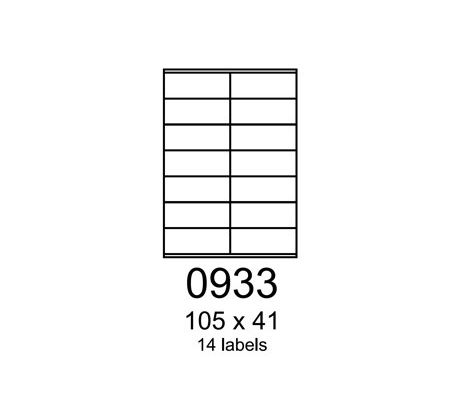 etikety RAYFILM 105x41 univerzálne biele R01000933A (100 list./A4) (R0100.0933A)