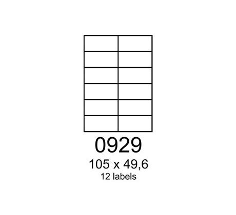etikety RAYFILM 105x49,6 univerzálne biele R01000929A (100 list./A4) (R0100.0929A)