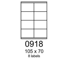 etikety RAYFILM 105x70 biele s odnímateľným lepidlom R01020918A (100 list./A4) (R0102.0918A)