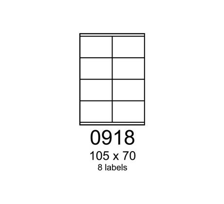 etikety RAYFILM 105x70 biele s odnímateľným lepidlom R01020918A (100 list./A4) (R0102.0918A)