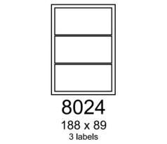 etikety RAYFILM 188x89 matné biele polyetylenové laser/inkjet R05038024A (100 list./A4) (R0503.8024A)
