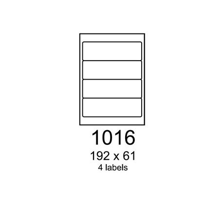 etikety RAYFILM 192x61 univerzálne biele R01001016A (100 list./A4) (R0100.1016A)