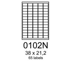 etikety RAYFILM 38x21,2 vysokolesklé biele laser R01190102NA (100 list./A4) (R0119.0102NA)