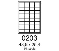 etikety RAYFILM 48,5x25,4 vysokolesklé biele laser R01190203A (100 list./A4) (R0119.0203A)