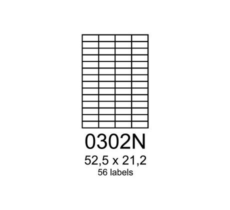 etikety RAYFILM 52,5x21,2 univerzálne biele R01000302NA (100 list./A4) (R0100.0302AN)