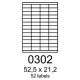 etikety RAYFILM 52,5x21,2 univerzálne biele eco R0ECO0302A (100 list./A4) (R0ECO.0302A)