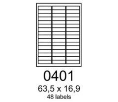 etikety RAYFILM 63,5x16,9 univerzálne biele R01000401A (100 list./A4) (R0100.0401A)