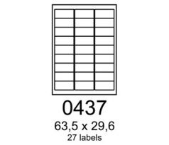 etikety RAYFILM 63,5x29,6 biele s odnímateľným lepidlom R01020437A (100 list./A4) (R0102.0437A)