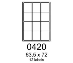 etikety RAYFILM 63,5x72 univerzálne biele R01000420A (100 list./A4) (R0100.0420A)